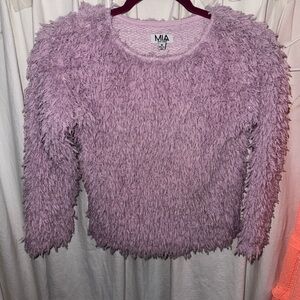 MIA Boxy Purple 3/4 Sleeve Sweatshirt
